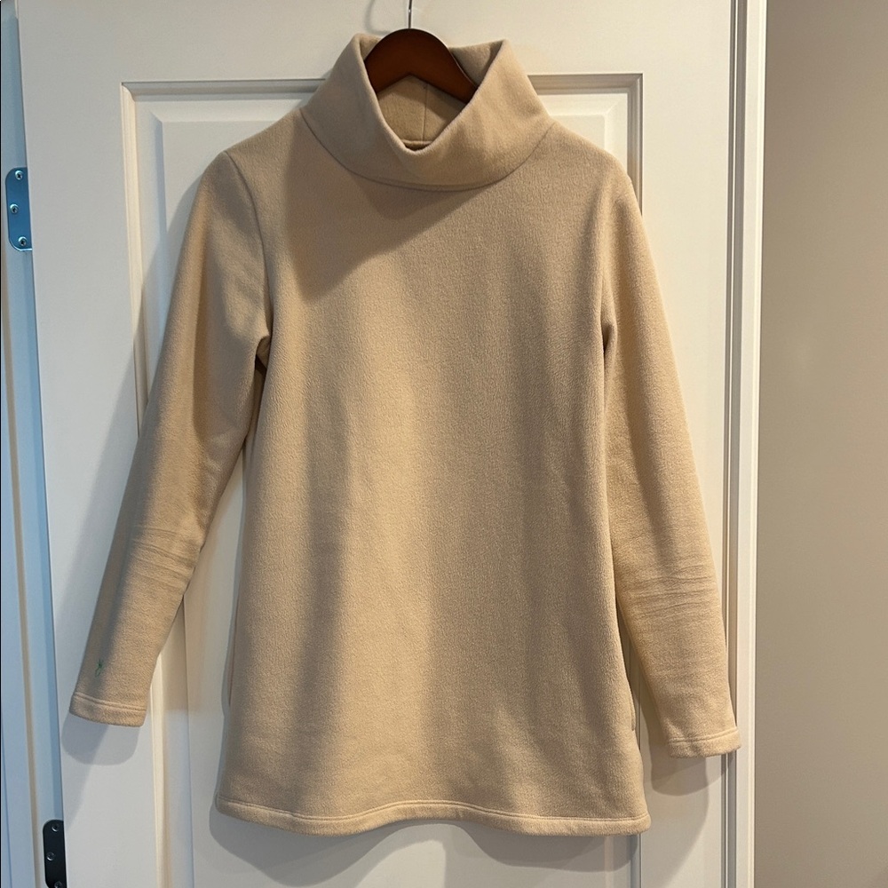 Dudley Stephens Cream Cowl Neck Fleece Sweater